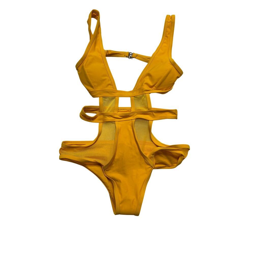 MATTE SWIM Mesh Cutout Monokini One Piece SZ SM